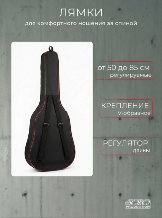 Чехол гитарный классический неутепленный, с 2-мя заплечными ремнями ЧГК1/1R