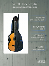 Чехол гитарный классический неутепленный, с 2-мя заплечными ремнями ЧГК1/1BL