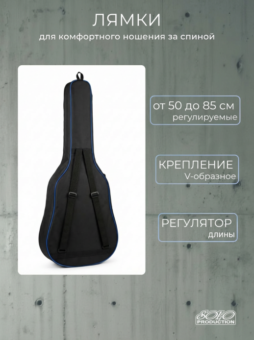Чехол гитарный классический неутепленный, с 2-мя заплечными ремнями ЧГК1/1BL