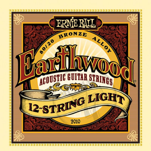 Струны для 12-ти струнных акустических гитар Ernie Ball 2010 Light Bronze
