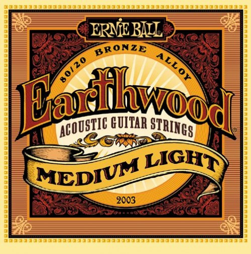 Струны для акустических гитар Ernie Ball Earthwood 2003 бронза 80/20, .012-.054