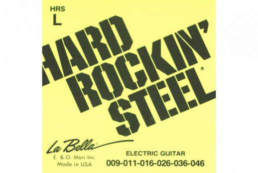 Струны для электрогитар La Bella Hard Rockin' Steel HRS L, сталь, обмотка никель, .009-.046