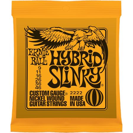 Струны для электрогитар Ernie Ball Slinky 2222 никель, .009-.046