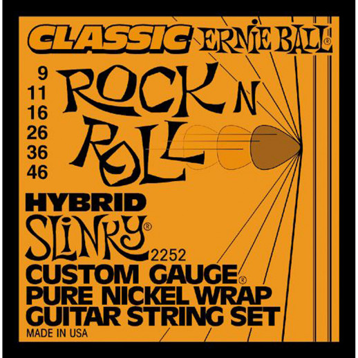 Струны для электрогитары ERNIE BALL 2252 .009-.046, Pure nickel