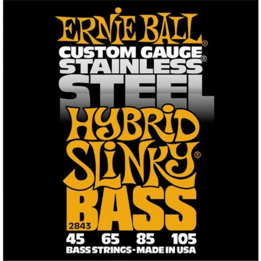 Струны для бас гитары ERNIE BALL 2843 .045-.105, Stainless Steel